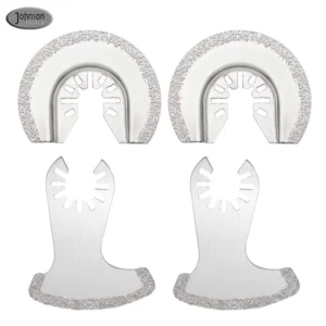 4 Pcs Oscillating Multi Tool Diamond Segment Swing Semi Circle Grit Grout Saw Blades for Tile Concrete
