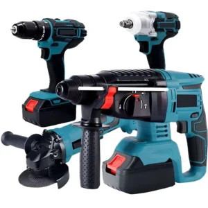 4 Piece Brushless Cordless Hammer Wrench Drill Angle Household Power Tool Set
