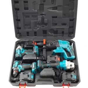 4 Piece Cordless Drill Set 21V Lithium Battery Angle Grinder Electric Drill Light Hammer OEM