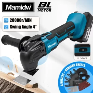 4.5cm Oscillating Multi-tool Variable Speed Brushed Tool Swing Multi-Tool Kit for Cutting Wood for 18V Battery