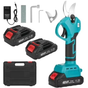 40mm Cordless Electric Pruning Shears Professional Battery Powered Garden Secateur Rubber Handle Tree Branch Pruner