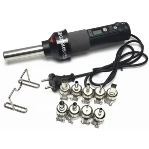 450W Hot Air Gun Digital Display Electric Hot Air Gun Temperature Control Welding Table to Send 9 Air Nozzles
