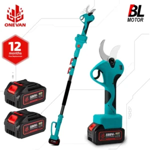 45MM Folding Cutting Brushless Electric Long Reach Pole Cordless Pruner Lithium Pruning Shears DIY Industrial