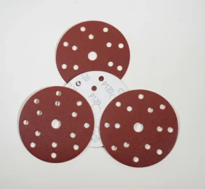 5 Inch Red Sandpaper Sander 8-Hole Hook and Loop Sanding Disc Abrasive Disc