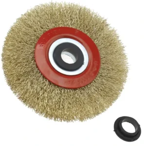 5-Inch Wire Wheel Grinder with Reducers Bench Grinding and Fine Wire Brush Power Tool Accessory