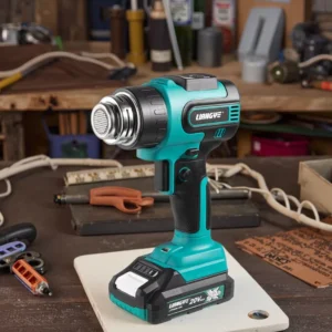 50-550℃ Variable Temperature Cordless Heat Gun Hot Air Gun for Crafts Shrink Tubing Resin Vinyl Wrap Electronics Repair