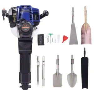 52CC Four Stroke 3500W Portable Impact Hammer Rock Drill 140F Industrial DIY Grade Gasoline Hammer for Concrete Breaking Tool