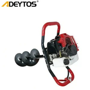 52CC Industrial Single Person Two Stroke Gasoline Earth Auger High Torque Piling Machine for Greenhouse Hole Drilling
