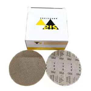 6 Inch Aluminum Oxide Dustless Sanding Discs Medium Thickness 1mm OEM ODM OBM 3 Year Warranty Sander Metal Surface