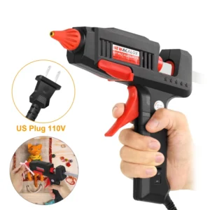 60W 100W Hot Melt Glue Gun with 11mm Glue Sticks US 110V Mini Gluegun Fast Heating for Industrial Handmade DIY Tool Kit