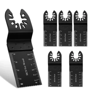 6pcs 1-3/8 Inch Oscillating Multi Tool Saw Blade 90*34mm High Carbon Steel Wood Cutting Blade
