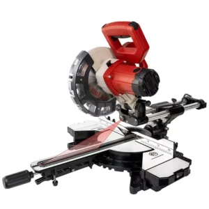 8 Inch 1700W Single Bevel Sliding Miter Saw with Laser Guide Light 210mm 4700RPM Woodworking & Aluminum Cutting Saw