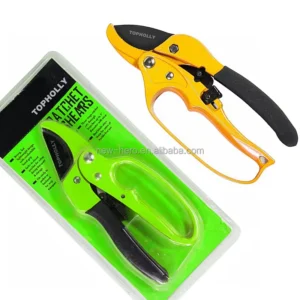 8″ Ratchet Garden Clippers Energy Saving Hand Ratchet Pruner Plant Trimmer Scissors Gardening Ratchet Shear Cutting Tool