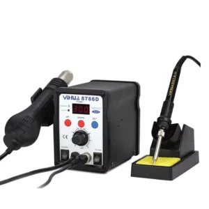 8786D 2 Function In 1 Electronic Air Heat Gun Soldering Station with Solder Rework Station for LED Display