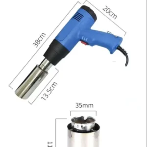 Automatic Electric Shrink Wrap Heat Gun Machine 220V Blue Hand Heat Gun with Plastic Packaging