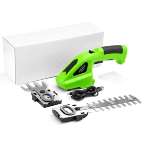 Battery Powered 2-in-1 Electric Cordless Hand-held Grass Shear Hedge Trimmer Shrubbery Clipper Rechargeable for Garden and Lawn