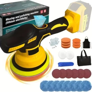 Battery Powered Palm Sander Set 6 Speed Variable 20V 20 Sanding Sheets Removable Dust Bag Included for Woodworking Sanding