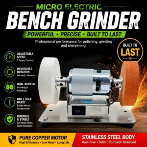 Benchtop Double Grinding Wheel Electric Grinder for Polishing and Sharpening