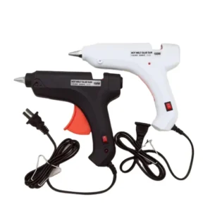 Black White Electric Hot Melt Glue Gun Hot Pistol 100W with Blister Card Packaging