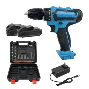 Blue 40Nm Cordless Impact Drill Brushless Motor 250W 10mm for Home Use