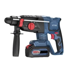 Brushless Cordless Rotary Hammer Industrial Lithium Battery High Impact Force Concrete Drilling Construction Demolition Work