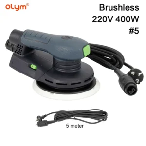Brushless Random Orbital Sander 220V 6 Inch 150mm Variable Speed DIY Ceramic Aluminum Oxide Electric for Car Wood