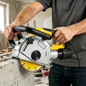 CE Certified Dustless Laser Guide 7400rpm Industrial Electric Wall Chaser Power Cutter for Concrete Brick Plumbing