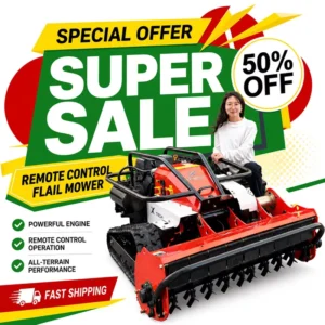CE EPA Certified 800mm 1000mm 1200mm Remote Control Crawler Flail Lawn Mower Small Robot Grass Cutter Cutting