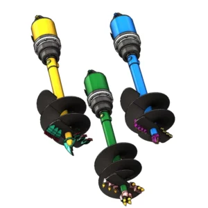 China Engine Powered Mini Excavator Post Hole Digger Drill Attachment Earth Auger 6 Ton Suitable