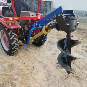 China Gas Powered Earth Auger Tractor Drilling Machine Hydraulic Post Soil Hole Digger Bearing Core Components High Productivity