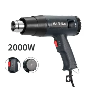 China High Quality 2000w 220v Adjustable Temperature 2 Flow Hand held Hot Air Gun Corded Electric Heat Gun Kit