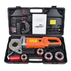 Construction Works Plumbing Pipe Threader Portable Pipe Nipple Threading Machine