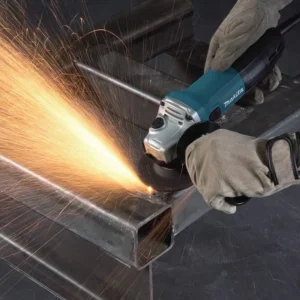 Cordless Angle Grinder 1000RPM Brushless Grinder Power Tools with Auxiliary Handle for Cutting Grind Polishing Two Batteries