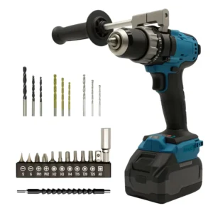 Cordless Electric Impact Drill with Brushed Motor Variable Speed Lithium Battery for DIY Projects
