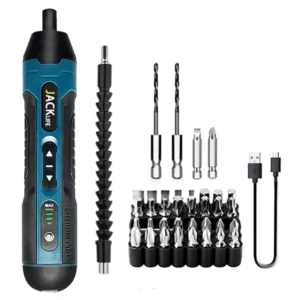 Cordless Electric Screwdriver 1300mAh Rechargeable 3.6V Lithium Battery Mini Drill Set for Household
