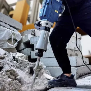 Cordless Industrial Grade Electric Power Hammer Drills Kit Anti Vibration Handle Li ion Battery Demolition Hammer Breaker
