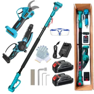 Cordless Lithium Battery High Branch Cutter High Pole Pruning Saw High Altitude Tree Saw Rechargeable Garden Woodworking Tool