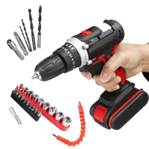 Cordless Lithium-ion Keyless Drill 21V Variable Speed Rechargeable 41Nm Max Torque for Household Construction Use