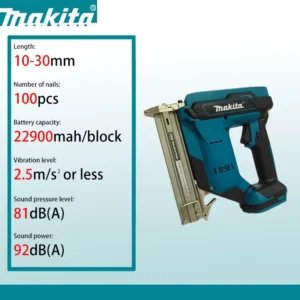 Cordless Nail Gun 2-in-1 Electric Stapler and Nailer 10-30mm Nails for Upholstery and Woodworking 2-Inch Drive