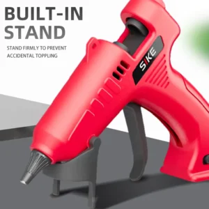 Custom DIY Rechargeable Battery Powered Plastic Hot Melt Glue Gun with 7mm Aluminum Nozzle and Glue Sticks