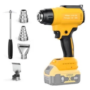 DCE530 Portable Cordless Heat Gun Electric Handheld Hot Air Gun Shrink Wrapping With Nozzles for 20V Battery
