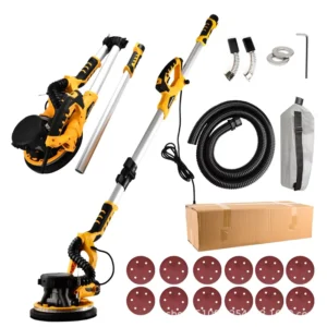 DIY Foldable Variable Speed 800W Drywall Putty Sander Electric Wall Dust Collector Integrated Self Suction Model Light Long Rod
