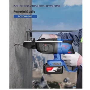 Dongcheng DCZC04 24 20V Brushless Lithium Rechargeable Electric Hammer Impact Drill with 3.5kg Weight From China