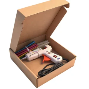Dual Temperature 15W 25W White Color DIY Project Home Use Hobby Hot Melt Glue Gun with Assorted Glitter Colorful Glue Sticks Set