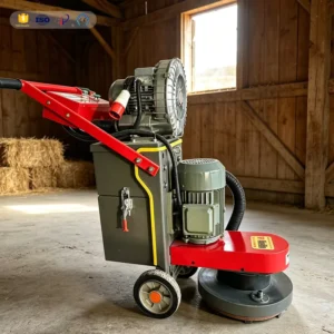 Durable Concrete Floor Grinder Machine with Solid Aluminum Wheels for Wear Resistance and Easy Maneuverability on Site