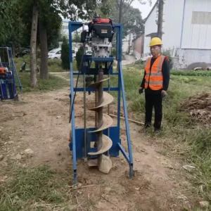 Earth Driller Machine Post Hole Digger 420cc 15hp Gasoline Earth Auger for Sale