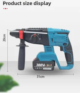 Electric 28mm Brushless Impact Hammer Multi Function Rotary Demolition Hammer Tool 21V Battery Electric Hammer Drill