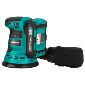 Electric Cordless Tools Rubber-covered 125mm Orbital Sander Brushless for Floor With Vacuum Function