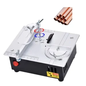 Electric Desktop Table Saw Power Cutter for DIY Woodworking Metal Model Small Household Bench Lathe Cutting Tool