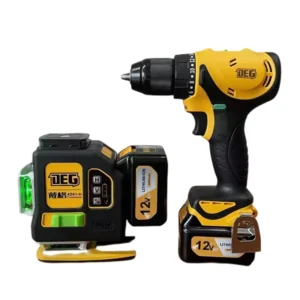 Electric Drill with Two Rechargeable Li ion Battery Pack 12V Portable High Torque Cordless Power Drills
